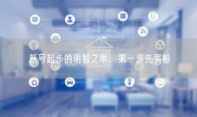 新号起步的明智之举：第一步先买粉