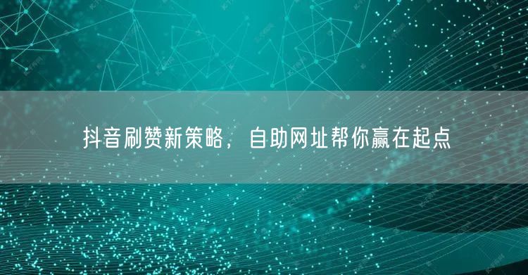 抖音刷赞新策略，自助网址帮你赢在起点