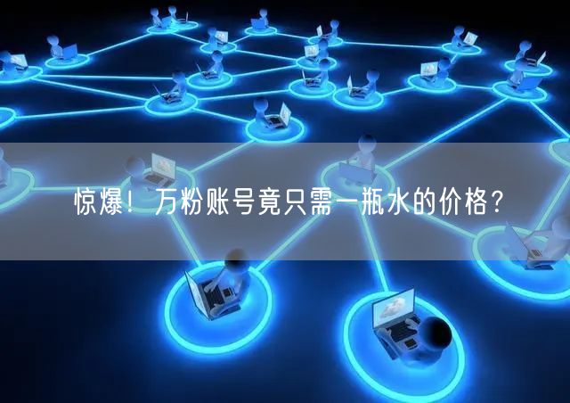 惊爆！万粉账号竟只需一瓶水的价格？
