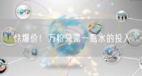 惊爆价！万粉只需一瓶水的投入