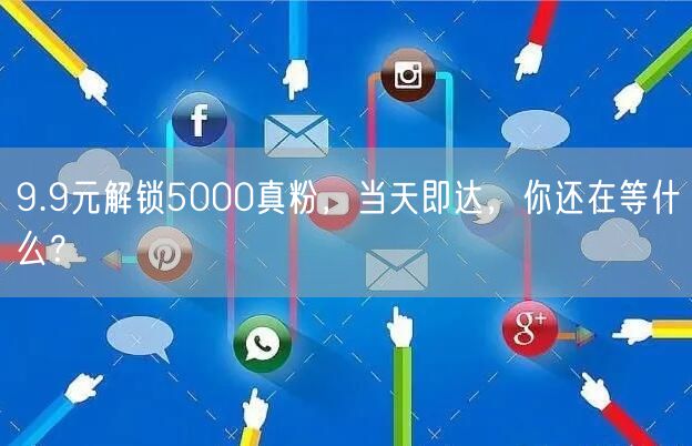 9.9元解锁5000真粉，当天即达，你还在等什么？