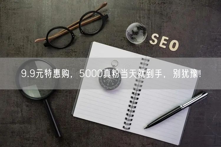 9.9元特惠购，5000真粉当天就到手，别犹豫！