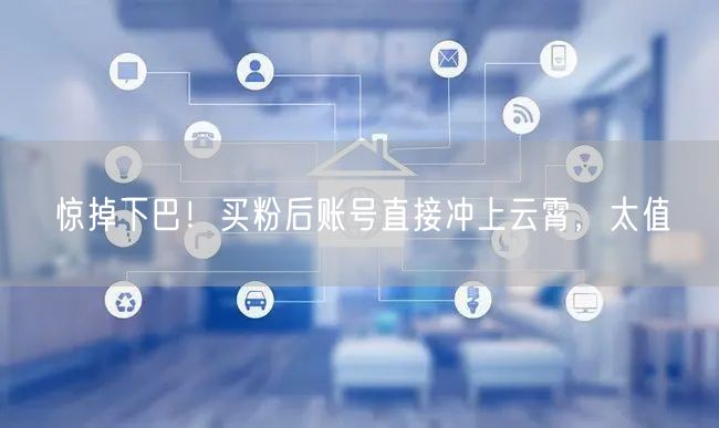惊掉下巴！买粉后账号直接冲上云霄，太值
