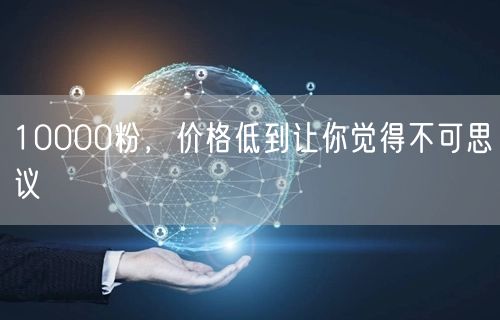 10000粉，价格低到让你觉得不可思议