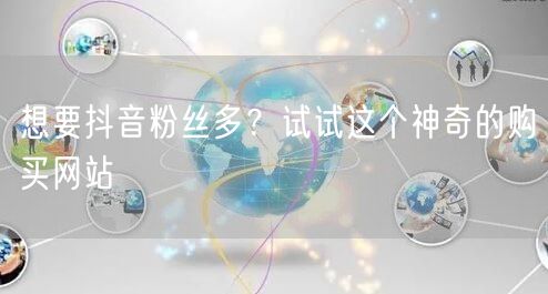想要抖音粉丝多?试试这个神奇的购买网站