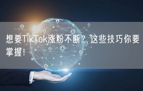 想要TikTok涨粉不断？这些技巧你要掌握！