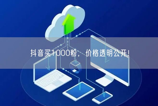 抖音买1000粉，价格透明公开！